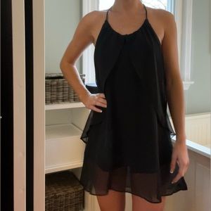 Lumiere, S, black chiffon dress